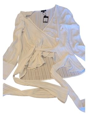 Dynamite Elegant Wrap Blouse